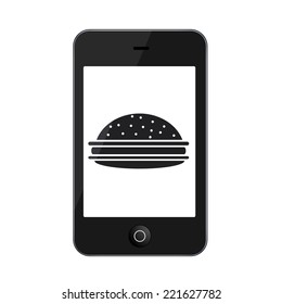 Vector modern smartphone isolated on white background. Technology icon