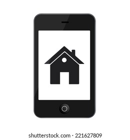 Vector modern smartphone isolated on white background. Technology icon