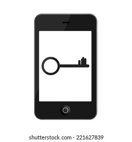 Vector modern smartphone isolated on white background. Technology icon