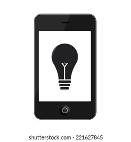 Vector modern smartphone isolated on white background. Technology icon