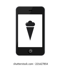Vector modern smartphone isolated on white background. Technology icon