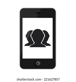 Vector modern smartphone isolated on white background. Technology icon