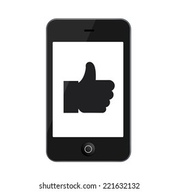 Vector modern smartphone isolated on white background. Technology icon