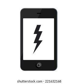 Vector modern smartphone isolated on white background. Technology icon