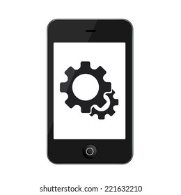 Vector modern smartphone isolated on white background. Technology icon