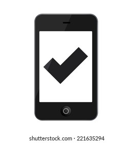 Vector modern smartphone isolated on white background. Technology icon