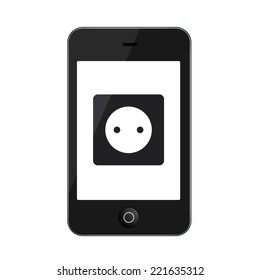 Vector modern smartphone isolated on white background. Technology icon