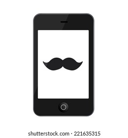 Vector modern smartphone isolated on white background. Technology icon