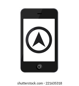 Vector modern smartphone isolated on white background. Technology icon