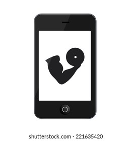 Vector modern smartphone isolated on white background. Technology icon