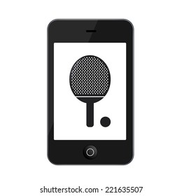 Vector modern smartphone isolated on white background. Technology icon