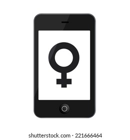 Vector modern smartphone isolated on white background. Technology icon