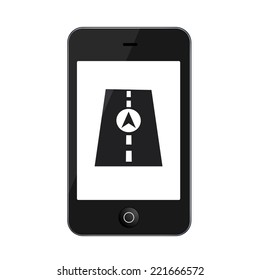 Vector modern smartphone isolated on white background. Technology icon