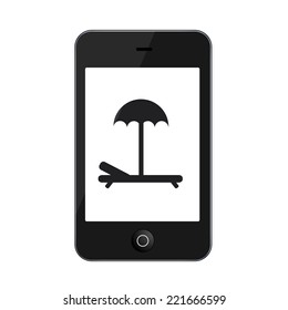 Vector modern smartphone isolated on white background. Technology icon