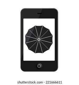 Vector modern smartphone isolated on white background. Technology icon