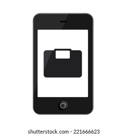 Vector modern smartphone isolated on white background. Technology icon