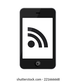 Vector modern smartphone isolated on white background. Technology icon
