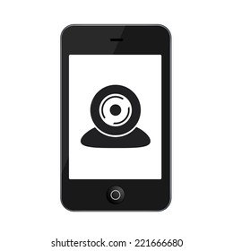 Vector modern smartphone isolated on white background. Technology icon
