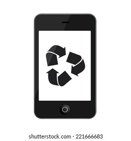 Vector modern smartphone isolated on white background. Technology icon