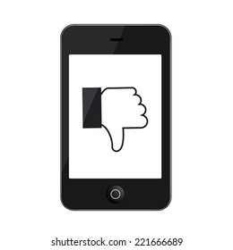 Vector modern smartphone isolated on white background. Technology icon