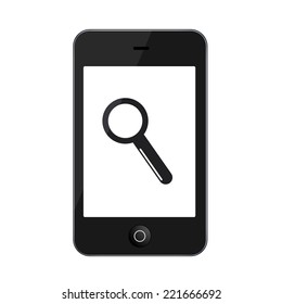 Vector modern smartphone isolated on white background. Technology icon