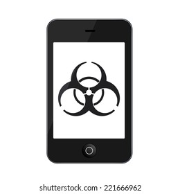 Vector modern smartphone isolated on white background. Technology icon