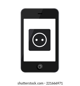 Vector modern smartphone isolated on white background. Technology icon