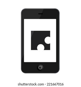 Vector modern smartphone isolated on white background. Technology icon