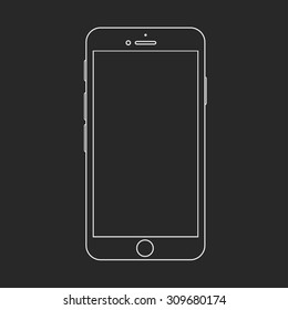 Vector modern smartphone isolated on black background