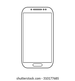 Vector modern smartphone isolated on white background