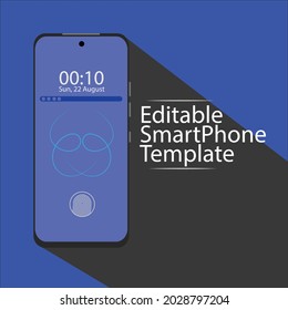 vector modern smartphone with punch hole display. new smartphone
