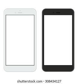 Vector modern  smartphones isolated on white background