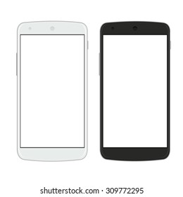 Vector modern smartphones isolated on white background