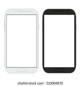 Vector modern smartphones isolated on white background