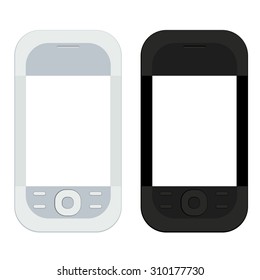 Vector modern smartphones isolated on white background