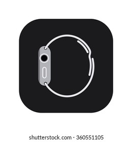 vector modern smartwatch app icon isolated on white background