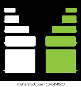 Vector modern sms or message icons. Bubble speech set