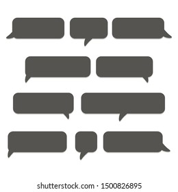 Vector modern sms or message icons. Bubble speech set.