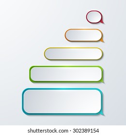 Vector modern sms or message icons. Bubble speech set