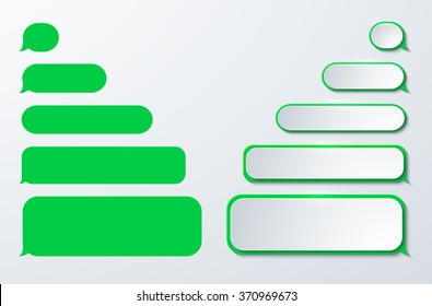 Vector modern sms or message icons. Bubble speech set