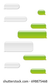 Vector modern sms or message icons. Bubble speech set