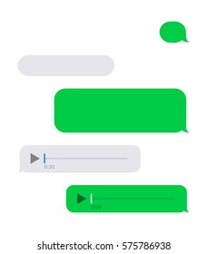 Vector Modern Sms Or Voice Message Icons. Bubble Speech Set