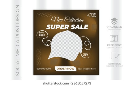 vector modern social media post design template