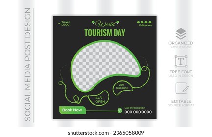 vector modern social media post design template
