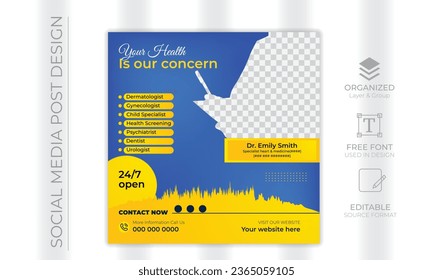 vector modern social media post design template