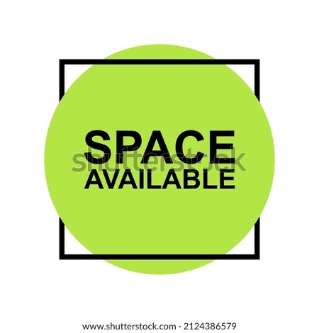 Vector Modern Space Available Sign