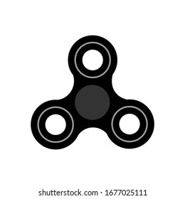 Vector moderno icono negro spinner sobre fondo transparente