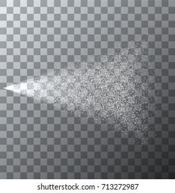 Vector modern spray effect on transparent background.