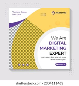Vector Modern Squire corporate business social media post template banner for a digital marketing agency.