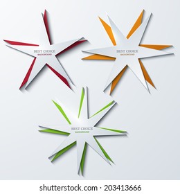 vector modern star banners background. 3 variants. Eps 10